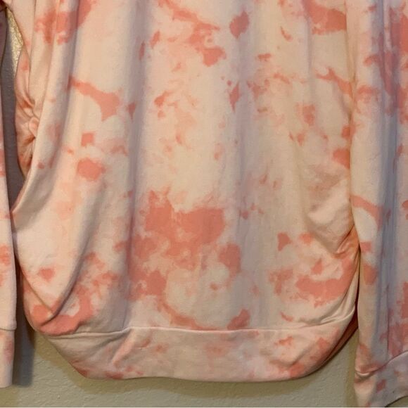 FEATHERS Peach Cream Tie-Dye Women's Maternity Sweatshirt XL. - Picture 7 of 12